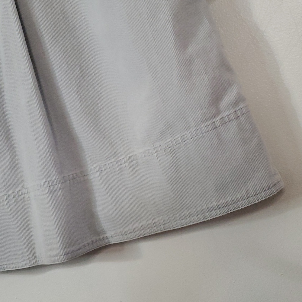 Boden Day Dress Size 4 Petite Light Grey Micro Cordoroy Collared - Picture 2 of 15